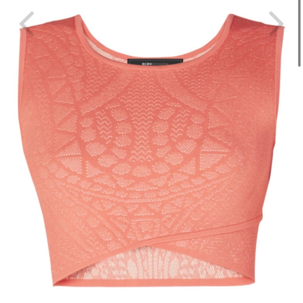 BCBG Marinela Jacquard Crop Top